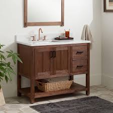Bathroom vanities come with rectangular, round, specialty and square shaped sinks. 42 Morris Console Vanity For Left Offset Rectangular Undermount Sink Vanities