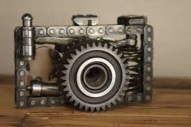 Metal Art Camera Sculpture Etsy Car Part Art Metal Art Metal Art Diy
