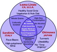 People in blue zones typically avoid meat and dairy, as well as sugary foods and beverages. Blue Zone Food Blooness