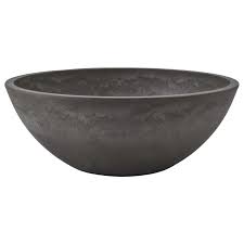 Arcadia Garden Products Garden Bowl 10 In X 3 In Dark Charcoal Composite Psw Pot M25dc The Home Depot In 2021 Bowl Arcadia Garden Plastic Pots
