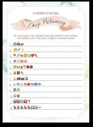This free emoji pictionary baby shower game printable uses images to guess the name of. Printable Emoji Game For Baby Shower By Littlesizzle Baby Shower Emoji Game Full Size Png Download Seekpng