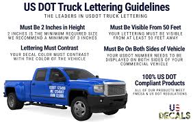 If you do not have your pin to the usdot number account, we can acquire the mc number within a couple of days. Us Dot Truck Lettering Guidelines Us Decals