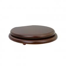 Crafted from solid rubberwood and manufactured wood, this set includes one round table with a turned pedestal base and four matching side chairs that can each support 300 lbs. Toilet Seat Round Solid Wood Dark Oak Chrome Hinge Renovat