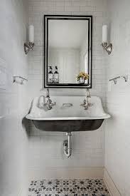 Wall Mounted Sink Bathroom Wall Mounted Sink This Powder Room Is Full Of Great Ideas And This Has To Modern Farmhouse Wall Mounted Sink Country Farmhouse Decor