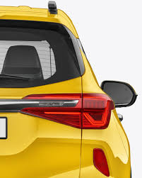 Download Crossover Suv Mockup Back View In Vehicle Mockups On Yellow Images Object Mockups