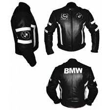Bmw Black Leather Biker Jacket With White Stripes Black Motorcycle Leather Jacket Black Leather Biker Jacket Leather Jacket Men Leather Motorcycle Jacket
