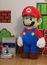 Awesome Lego Mario Model Built Using Nextengine 3d Scanner Lego Super Mario Lego Sculptures Lego Art