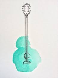Guitar Cool Drawings Watercolor Art Art Painting