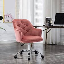 Ssline Modern Swivel Desk Chair Accent Velvet Office Chair Modern 360 Deg Upholstered Adjustable Swivel Armc Task Chair Home Office Chairs Modern Office Chair
