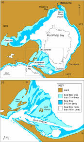 Maps Of Port Phillip Bay Showing Its Present Form And