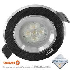 Découvrez ce spot encastré orientable avec led intégrée, il s agit d un spot led blanc de la marque lci qui vous garantira un éclairage de haute qualité pour une consommation electrique de 6.5w et une durée de vie de 50000 heures. Spot Led Gu10 Encastrable Noir Avec Led Osram 4 6w Rendu 50w 36 3000k