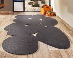 Modern Minimalist Wool Felt Area Rug Eco Friendly Boho Rug Etsy Scandinavian Rug Rugs On Carpet Boho Rug