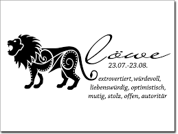 Die eigenschaften des sternzeichens löwe und des sternzeichens schütze sind sehr ähnlich, deshalb passen sie auch gut zusammen. Wandaufkleber Sternzeichen Lowe