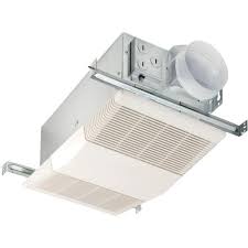 Many bathroom exhaust fan manufacturers will include several additions to their fans or offer them as accessories. Broan Nutone Heat A Vent 70 Cfm Ceiling Bathroom Exhaust Fan With 1300 Watt Heater 605rp The Home Depot
