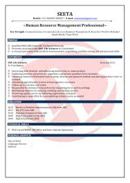 Bsc cv and biodata examples. Hr Fresher Sample Resumes Download Resume Format Templates