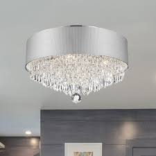 Maybe you would like to learn more about one of these? Roni 4 Light Flush Mount Hanging Crystals Drum Shade Living Room Drapes