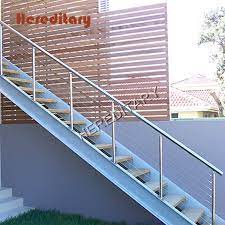 This deck uses another option — concrete footers like those that support the deck frame. Balcony Railing For Outdoor Steps Stainless Steel Cable Wire Railings China Cable Railing Stainless Steel Railing Made In China Com