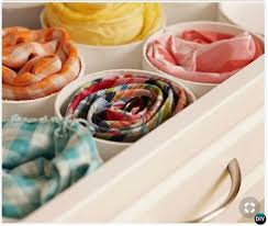 Do this with a hanger and zip ties with shower curtain rings!! How To Store Scarves Without Wrinkling 30 Creative Ideas Hangorize