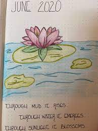 June 2020 Title Page Bullet Journal Journal Blossom