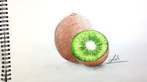 Sliced, whole, hanging from a tree, even fun kiwi characters. How To Draw A Kiwi Fruit Step By Step Youtube