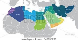 To main map mideast web home map of lebanon Map Middle East Vector Photo Free Trial Bigstock