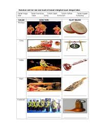 Gambang adalah alat musik tradisional yang terdiri dari 18 bilah bambu. Lembaran Keje