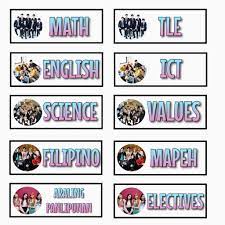 kpop subject sticker | Notebook labels, Printable planner stickers, School  labels