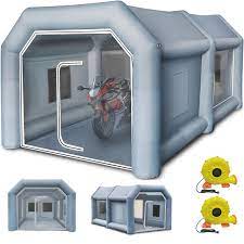 Vevor Inflatable Paint Booth 13x8x7ft With 2 Blowers Inflatable Spray Booth With Filter System Portable Car Paint Booth For Car Parking Tent Workstation Walmart Com