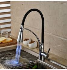 Choose from traditional, contemporary, and transitional faucets that come in a variety of finishes, shapes, and sizes. Led Kitchen Sink Faucet Black Chrome Plated Cold Hot Pull Out Spray Faucet Mixer Taps