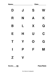 The ann and 5 sets of english alphabets were used to test the network. Upper Case Letter Assessment Worksheets Teachers Pay Teachers