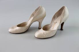 Vintage 1950s Wedding Shoes 50s Satin Pumps Bridal Shoes Wedding Shoes Vintage Vintage Shoes Bridal Shoes Vintage
