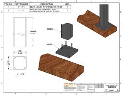 Standard deck railing height is between 36 and 42 inches, but be sure to check the code in your state before installing. Cable Railing Post Deck Mount Intermediate