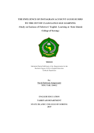 .speaker english (belom fasih berbahasa inggris) sementara untuk berkecimpung di luar local board harus menggunakan english yang baik dan benar kalimat bahasa inggris itu hampir mirip dengan bahasa indonesia dari struktur kalimatnya. Pdf The Influence Of Instagram Account Gurukumrd To The Out Of Class Language Learning Study On Easiness Of Followers English Learning At State Islamic College Of Sorong