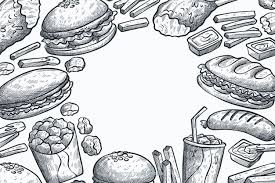 Black And White Sweet Potato Vector Burger Painted By Hand Premium Vector In 2020 Diy Halloween Food Michelin Star Food Presentation Food Cartoon