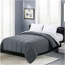 In particular, the cloud queen comforter is known for being the softest and coziest option out there — it's made from eucalyptus fabric, which is naturally softer than cotton. Amazon Com Homelike Moment Reversible Lightweight Comforter Queen Gray All Season Down Alternative Bed Comforter Summer Duvet Insert Quilted Comforters Full Queen Size Dark Gray Light Grey Kitchen Dining