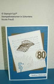 Karten By The Tide 80er Geburtstag Meereswellen Maritim Stampin Up Geburtstagskarte Karten 80 Geburtstag