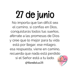 Otros santos y veneraciónes del 27 de junio: 27 De Junio Confia En Dios Frases Espirituales Versos De Dios
