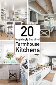 Beautiful kitchen features a white kitchen island topped with gray quartz fitted with a farmhouse sink and a. 20 Breathtaking Farmhouse Kitchens The Unlikely Hostess