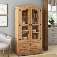 Cassala4 #displaycabinet with #sideboard is finished in vintage white. Union Rustic Dodge Standard Display Cabinet Reviews Wayfair Co Uk