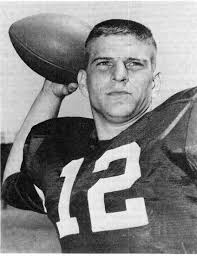 Another great shot in the 1961 Iron Bowl. Coach Bryant and QB Pat Trammell.