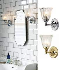 Read our bathroom lighting guide for the latest bathroom lighting ideas and bathroom lighting tips to guide you on your way. Traditional Styled Bracket Wall Light For Bathrooms With Tulip Shaped Glass Shade