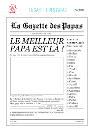 Pour les plus petits ou ceux qui ne veulent pas colorier, une version printable à remplir ou la version du diplôme pour la fête des pères à colorier. La Gazette Des Papas Momes Net