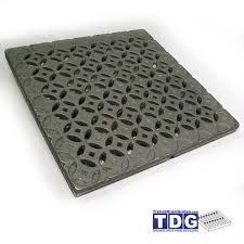 Iron Age 18x18 Cast Iron Catch Basin Grate Interlaken Pattern Drainage Grates Drainage Solutions Iron Age