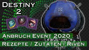 Anbruch Rezepte 2020 Alle Rezepte Zutaten Riven Fundort Destiny 2 Beyond Light Anima Mea Youtube
