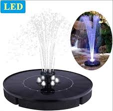 The basic model features a water pump connected to a solar panel. Solar Fountain Birdbath Pump With Battery Backup Led Light Solar Powered Water Floating Pump 10v 2 4 W Solar Panel Fountain Kit For Garden Decoration Color Black Amazon Ae