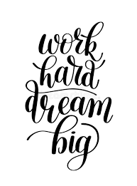 Work Hard Dream Big Word Expression Quote Illustration Stock Vector Illustration Of Future Happiness 82112244