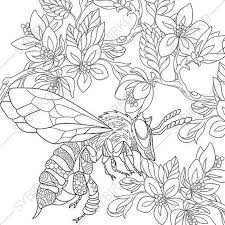 Coloring Page For Adults Digital Coloring Page Bumble Bee Etsy In 2020 Bee Coloring Pages Animal Coloring Books Coloring Pages