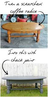 Have A Piece Of Wood Furniture With Dings And Scratches On It Don T Toss It Use Chalk Paint On Painted Coffee Tables Coffee Table Refinish Coffee Table Wood