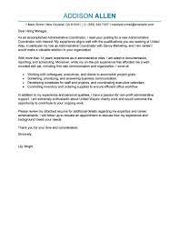 Professional designs to help you get the attention you need. Administrative Coordinator Cover Letter Examples Livecareer