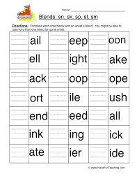 S Blends Worksheet Have Fun Teaching Blends Worksheets Phonics Worksheets Phonics Blends